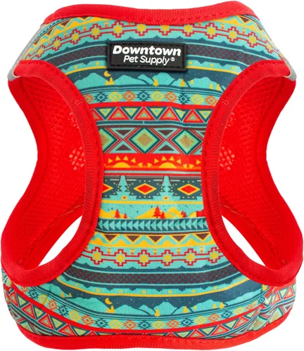 Miniatura 34 de Downtown Pet Supply Arnés para perro sin tirones, tamaño X-Grande, color caqui - Arnés ajustable con tela de malla acolchada y ribete reflectante