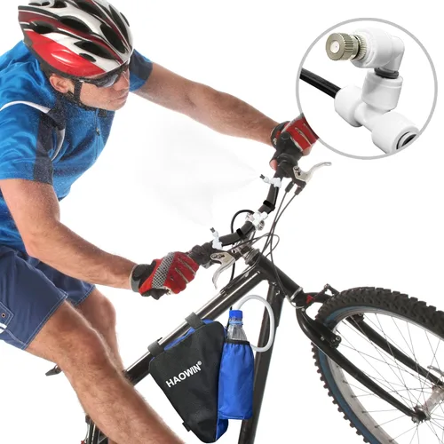 Miniatura 6 de HAOWIN Sistema de nebulización portátil con bomba de agua, bolsa triangular y cubo plegable, sistema de enfriamiento de nebulización móvil