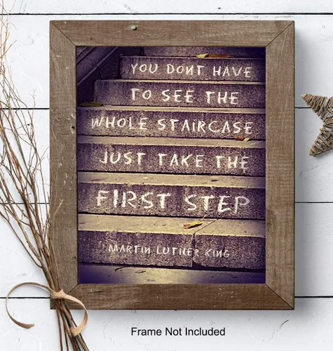 Miniatura 7 de Martin Luther King, MLK, Arte de Pared con Cita Motivacional - Póster Inspiracional, Imagen - Excelente Decoración para el Hogar u Oficina o Regalo