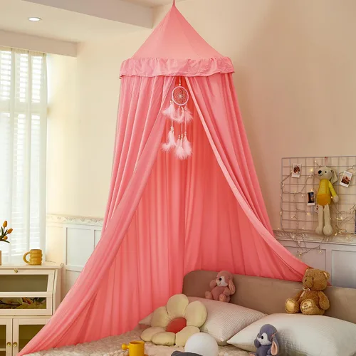 Miniatura 10 de Dosel Decorativo de Princesa para Cama de Niños, Dosel de Cama Suave y Duradero para Habitación de Niñas, Dosel de Tienda, Mosquitero de Ensueño