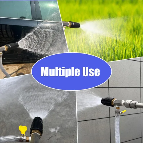 Miniatura 6 de JOEJET Inyector aguas abajo para lavadora a presión, kit de inyector químico ajustable, lavadora de potencia variable Boquilla de largo alcance