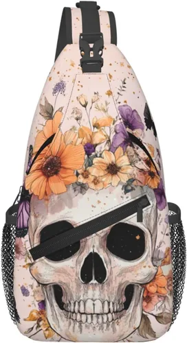 Miniatura 20 de Bolso bandolera para hombres y mujeres, mochila cruzada floral de tulipán pastel, mochila casual de senderismo para viajes, deportes, correr, bolsa