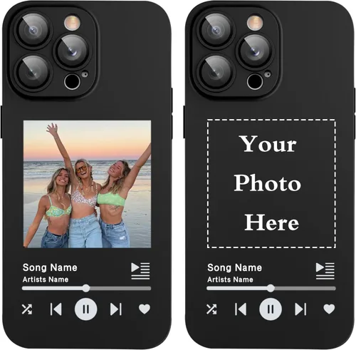 Funda de teléfono con placa de música personalizada para iPhone 16, 15, 14, 13, 12, 11 Pro Max Mini Plus Xr, diseña tu propia funda personalizada