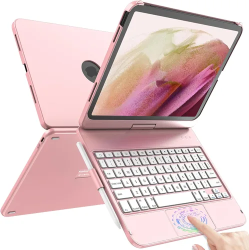 Miniatura 11 de TQQ Funda Touch para iPad (A16) de 11ª generación con teclado (11 pulgadas, 2025) y 10ª generación (10.9 pulgadas, 2022) – 360° giratorio, delgado