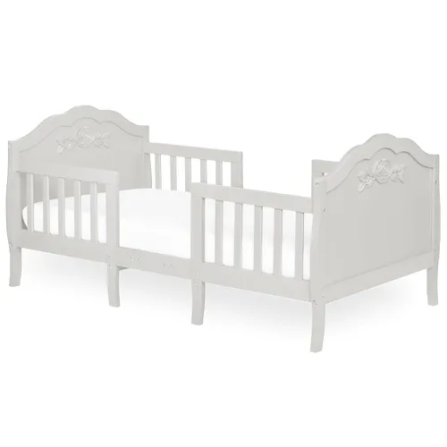 Miniatura 8 de Sweetpea Baby Rose - Cama convertible 3 en 1 para niños pequeños, color lavanda, certificado Greenguard Gold, certificado BSA, rieles de seguridad