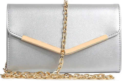 Miniatura 9 de Bolso de mano para mujer, bolso de mano con cadena desmontable para bodas y fiestas