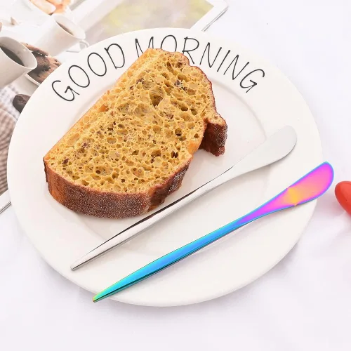Miniatura 5 de Puzhler 8 piezas de cuchillo de mantequilla de espejo cuchillo de postre de queso cuchillo de mermelada de acero inoxidable cuchillo de cocina