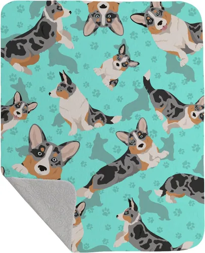 Miniatura 28 de Caroline's Treasures MLM1042LQB Airedale Terrier - Manta acolchada de 50 x 60 pulgadas, diseño de ilustraciones para cama, sofá, suave y ligera