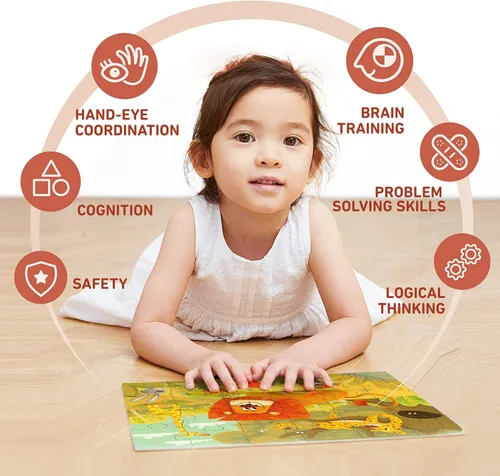 Miniatura 6 de Rompecabezas nivelados TOI para niños de 2 años en adelante, rompecabezas para niños pequeños, rompecabezas de preescolar, rompecabezas de piezas