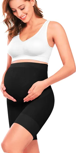 Ropa moldeadora de maternidad de alta calidad "Baby Bump", ropa interior de embarazo de cintura alta a medio muslo que evita rozaduras, soporte