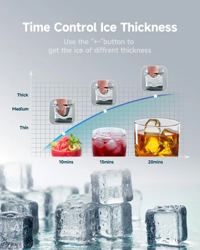 Miniatura 3 de EUHOMY Commercial Ice Maker Machine,1000lbs/24H,Industrial Ice Machine with 300lbs Storage Bin,Ice Ready in 10-15 Mins,SECOP