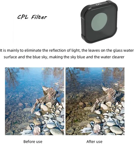 Miniatura 4 de Filtro CPL MCUV ND 8 16 32 Filtros de lente Lente de inicio para GoPro Hero Negro 11 Mini Cámara Accesorios (ND32)