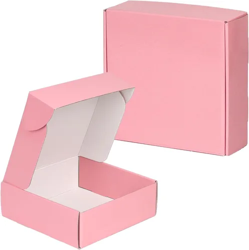 Miniatura 28 de Paquete de 30 cajas de envío pequeñas de 6 x 4 x 1.6 pulgadas, cajas de cartón corrugado rosa para embalaje, envío y correo para pequeñas empresas