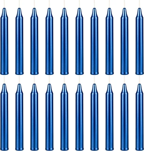 Miniatura 23 de MEGA CANDLES 20 piezas de velas cónicas mini sin perfume amarillas exquisitas, 10 cm de alto x 1 cm de diámetro, Campanas Mágicas, Encantamiento