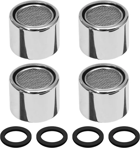 Litoexpe Aireador de grifo de 15/16 pulgadas, 4 piezas, piezas de repuesto para aireador de fregadero de cocina, filtro de grifo de rosca hembra con