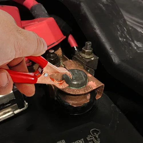 Miniatura 7 de 10 Piezas Pinzas de Cocodrilo Aisladas de 50A, Abrazaderas Eléctricas de Cocodrilo para Trabajo Pesado, Cable de Repuesto de Batería, Clips