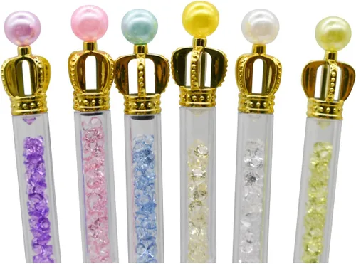 Miniatura 2 de 12 bolígrafos de margaritas Fanshion Crown Pen Pearl Floral Pen con tinta negra de 0.020 in para fiesta escolar, cumpleaños, oficina, fiesta, bodas