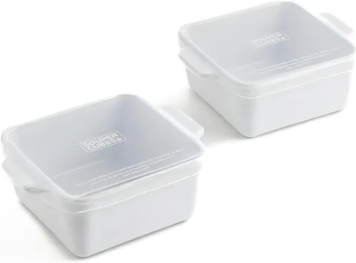 Miniatura 16 de Souper Cubes Juego de 4 platos para hornear de cerámica de 2.0-5 x 3 pulgadas para horno, fabricados en Estados Unidos, mini platos de cerámica