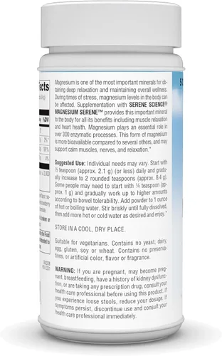 Miniatura 3 de Source Naturals Serene Science - Sereno de magnesio, cuerpo pacífico*, sabor a mandarina, 9 onzas en polvo