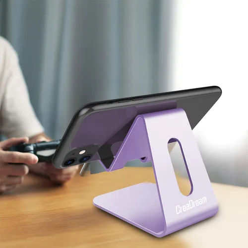 Miniatura 2 de CreaDream Soporte para teléfono celular, cuna, soporte, soporte de escritorio de aluminio compatible con Switch, todos los teléfonos inteligentes