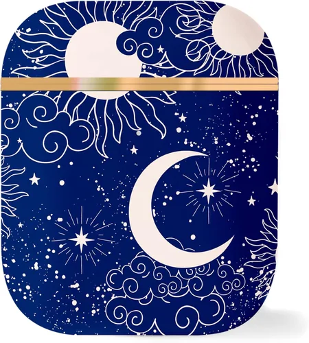 Miniatura 20 de Berkin Arts Funda compatible con AirPods de 1ª generación, funda para AirPods de 2ª generación, funda protetiva ultradelgada con llavero, arte