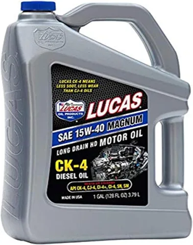 Lucas Oil 10287 SAE 15W-40 API CK-4 Aceite de motor resistente - 1 galón