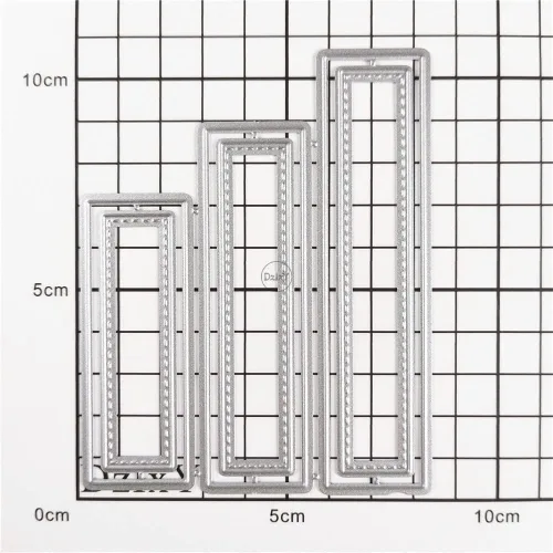 Miniatura 3 de DzIxY Bonitas matrices de corte de metal con etiqueta rectangular para hacer tarjetas, troquelados, troquelados, álbumes de recortes, plantillas