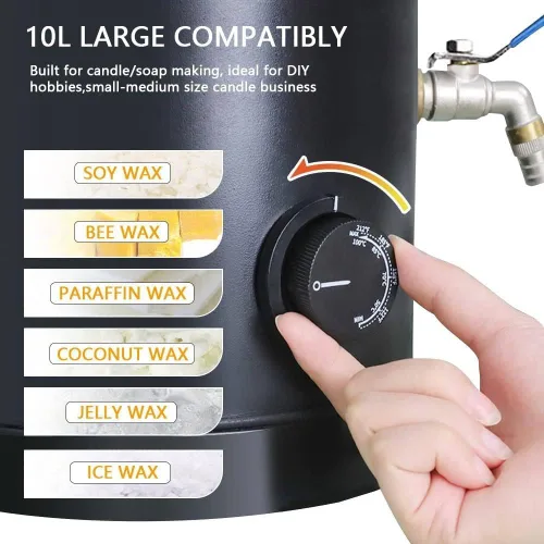 Miniatura 3 de Wax Melter for Candle Making Candle, Wax Melting Pot, Large Commercial Candle Maker Machine with Pour Spout and Temperature Control Home (6L)