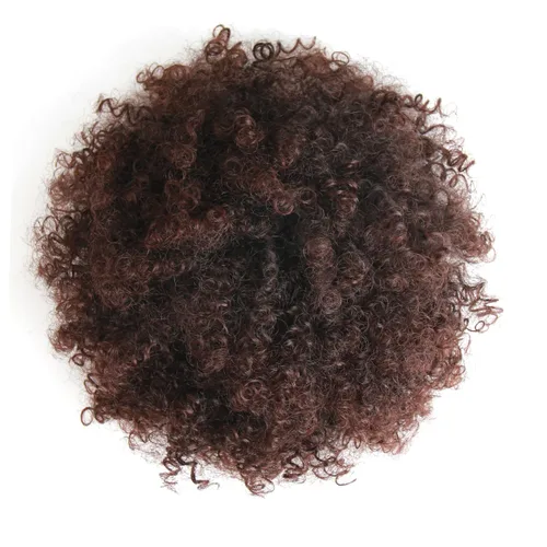 Miniatura 6 de Extensión de cola de caballo afro con cordón para mujeres negras, extensión de cola de caballo corta afro rizada, moño de cola de caballo rizada