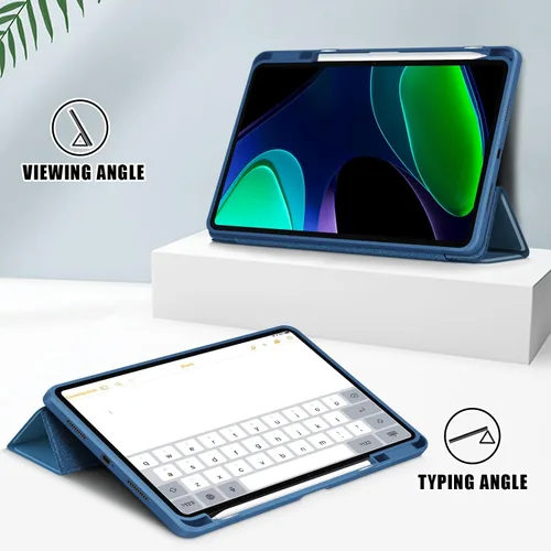 Miniatura 2 de Funda para Xiaomi Pad 6 de 11 pulgadas, carcasa rígida transparente para Xiaomi Pad6 Pro 2023, con encendido y apagado automático, azul oscuro