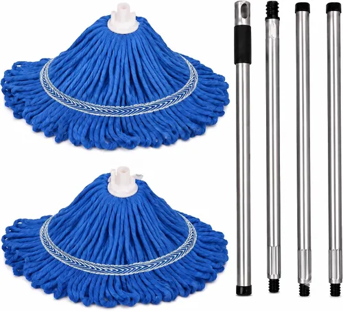 Matthew - Repuesto de trapeador de microfibra compatible con recambio de trapeador de tela de microfibra, repuesto giratorio de acero inoxidable de