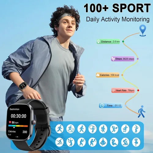 Miniatura 4 de Smart Watch for Men Women, 2026 New Smartwatch(Answer/Make Call), 1.91" Fitness Watch with 120+ Sport Modes