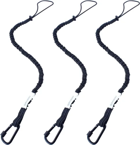 Miniatura 9 de Paquete de 3 cordones retráctiles para herramientas, correa de seguridad para herramientas de protección contra caídas con mosquetón de bloqueo
