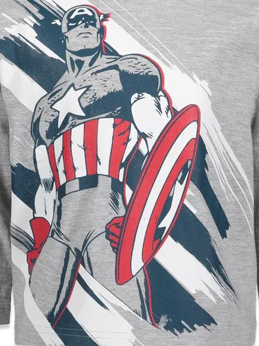 Miniatura 7 de Marvel Avengers Spider-Man Iron Man Capitán América Hulk Black Panther Miles - Paquete de 2 camisetas de manga larga para niños pequeños y grandes