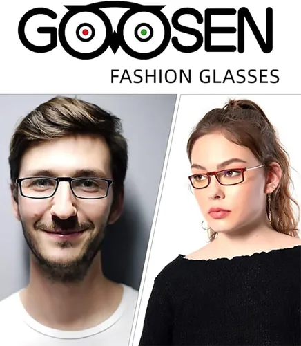 Miniatura 5 de GOOSEN Gafas de lectura para mujeres y hombres, llavero compacto plegable, gafas de luz azul con lentes transparentes, bisagra de resorte Opt 03: 3