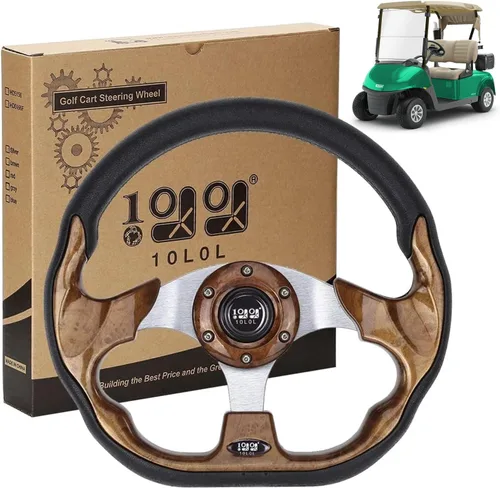 Miniatura 9 de 10L0L Volante de carrito de golf, diseño universal para Yamaha, EZGO RXV y TXT, Club Car DS, Club Car Precedent Tempo, la mayoría de los carritos