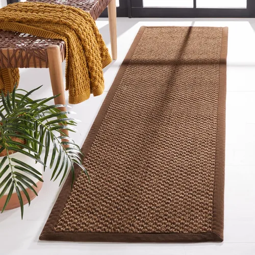 Miniatura 10 de SAFAVIEH Alfombra de área 2x3 - Colección de fibra natural - Chocolate, sisal, diseño tejido con borde (NF525D)