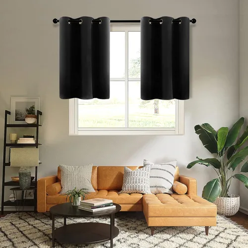 Miniatura 6 de MRTREES - Cortina para oscurecer habitación con triple tejido para ventana, juego de 2 paneles con ojales en la parte superior