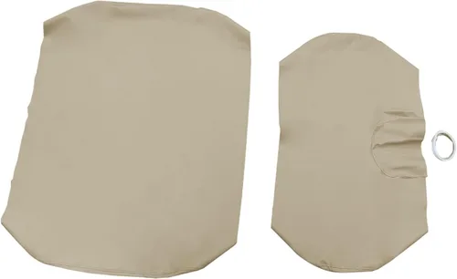 Juego de fundas de asiento delantero para carrito de golf E-Z-Go TXT, cuero de microfibra, beige Negro