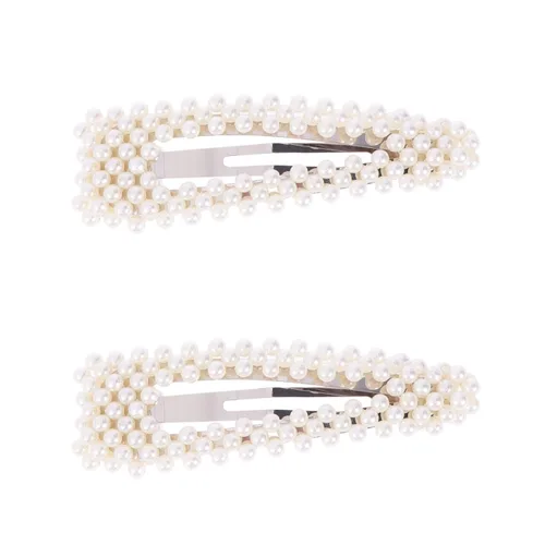 FRCOLOR Accesorios brillantes para el cabello: pasadores con cuentas de perlas de cristal, pinzas para el cabello, horquillas y pasadores en