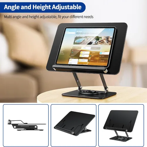Miniatura 6 de BESIGN BS02 - Soporte de libro para lectura, soporte ajustable para libros, soporte ergonómico para laptop con clips elásticos para páginas
