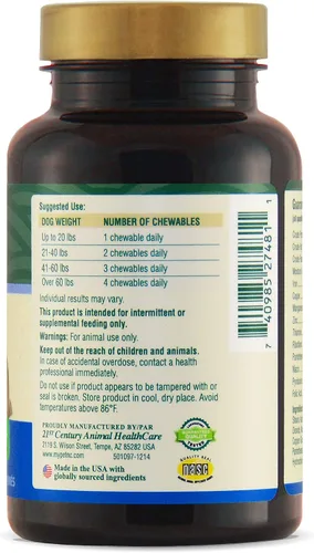 Miniatura 7 de Petnc - Multimasticables para adultos (75 unidades), soporte diario multivitamínico y multimineral para perros, incluye zinc, magnesio y más, apoya