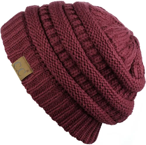 Miniatura 305 de C.C Trendy Warm Chunky Soft Stretch Cable Knit Beanie