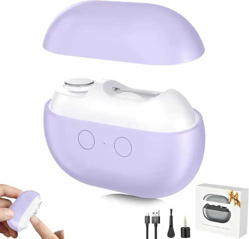 Miniatura 8 de Cortaúñas eléctrico inteligente, 3 en 1, recortador de uñas automático, atrapador de polvo integrado, luz LED, cortaúñas eléctrico recargable