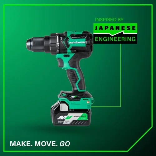 Miniatura 14 de Metabo HPT Kit de taladro de martillo inalámbrico MultiVolt™ de 36 V sin escobillas de 1/2 pulgada, kit de taladro eléctrico con baterías Metabo