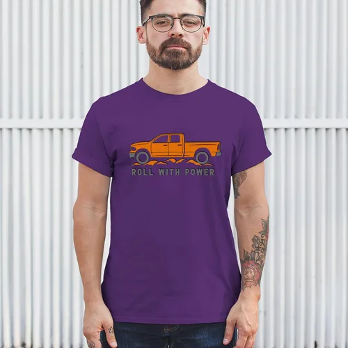 Miniatura 73 de Tee Hunt Camisetas gráficas y camisetas sin mangas para hombre Roll with Power Pickup Truck