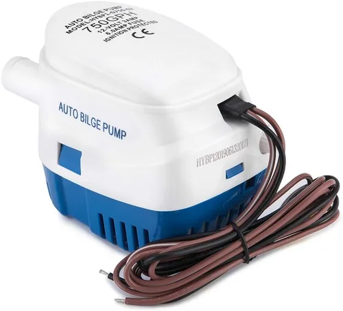 Miniatura 4 de Dontmiss Bomba de sentina sumergible automática para lancha pequeña, 12 V, 750 gph automática con interruptor de flotador, filtro a presión de 3/4