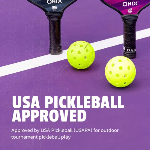 Miniatura 3 de Bolas de Pickleball Onix Fuse G2 para exterior Verde neón