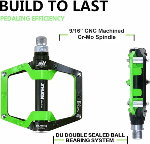 Miniatura 5 de Bicicleta de montaña MTB Pedales Aluminio Bicicleta BMX Pedal plano con pernos antideslizantes extraíbles 9/16