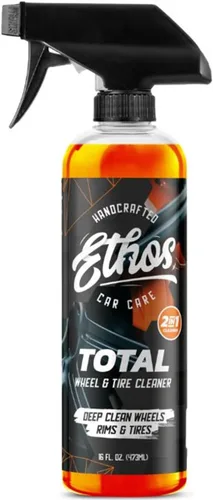Ethos Handcrafted Car Care Limpiador total de ruedas y neumáticos: solución profesional todo en uno para ruedas y neumáticos brillantes | Disuelve